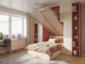 Lit escamotable plafond invisible : guide complet pour concevoir et installer un système discret dans un petit appartement