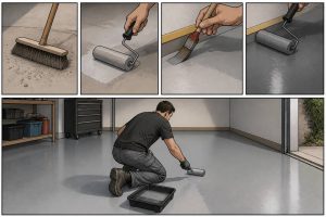 Béton peint : techniques, étapes et conseils pour réussir vos travaux chez vous