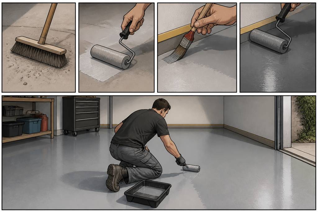 Béton peint : techniques, étapes et conseils pour réussir vos travaux chez vous