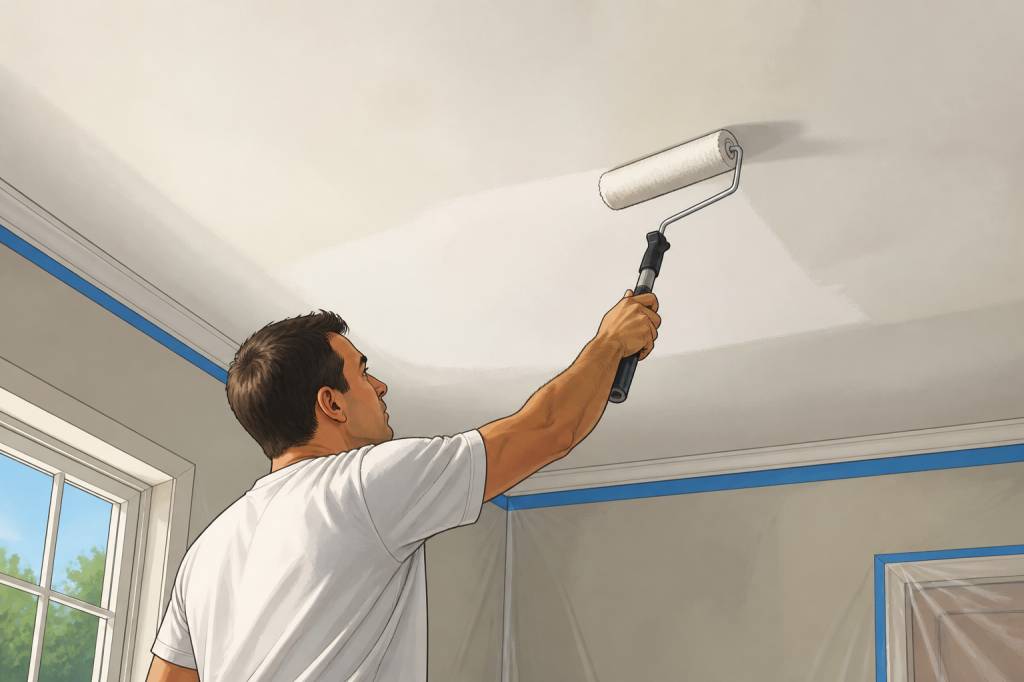 Comment peindre un plafond au rouleau sans laisser de traces
