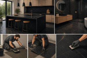 Marbre noir uni : comment le choisir et le poser chez soi