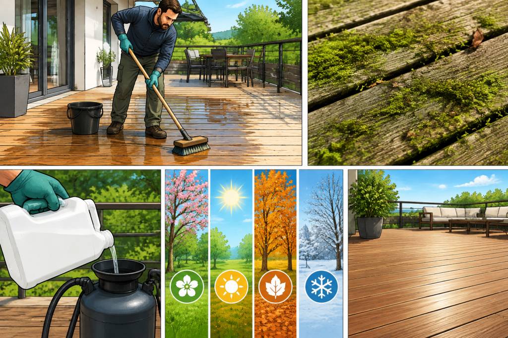 Quand mettre anti mousse terrasse : la meilleure période pour un traitement efficace