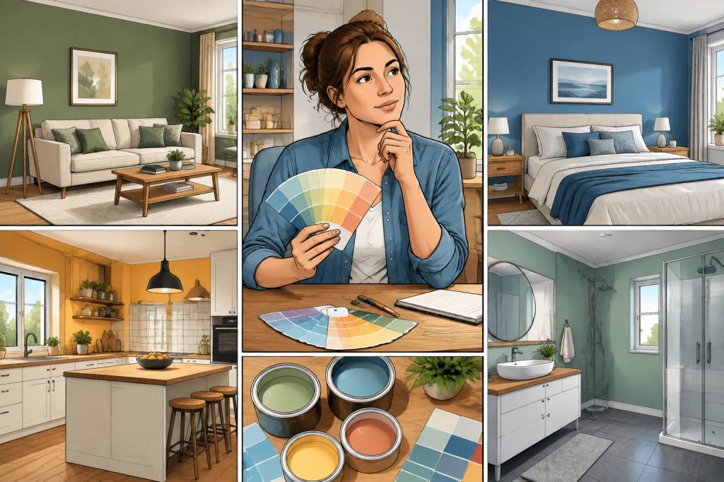 Comment réussir le choix des couleurs de peinture pour chaque pièce de la maison