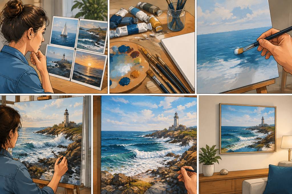 Comment choisir et réaliser une peinture de marines chez soi
